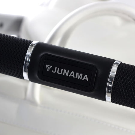 Junama Diamond Mirror Satin V2 2 in 1 Pelle Bianco Navicella Grigio Telaio Cromato