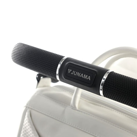 Junama Diamond Mirror Satin V2 2 in 1 Pelle Bianco Navicella Grigio Telaio Cromato