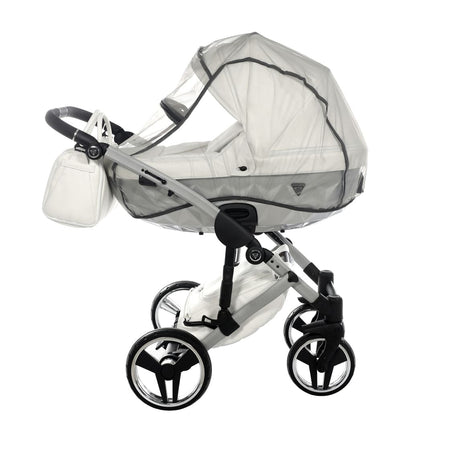 Junama Diamond Mirror Satin V2 2 in 1 Pelle Bianco Navicella Grigio Telaio Cromato