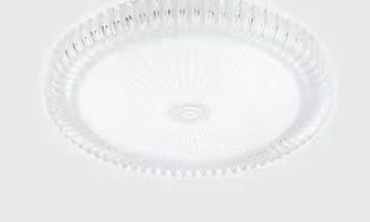 Plafoniera A Soffitto 45w Design Cristallo Rigato Luce Fredda Naturale Fst-40a25114
