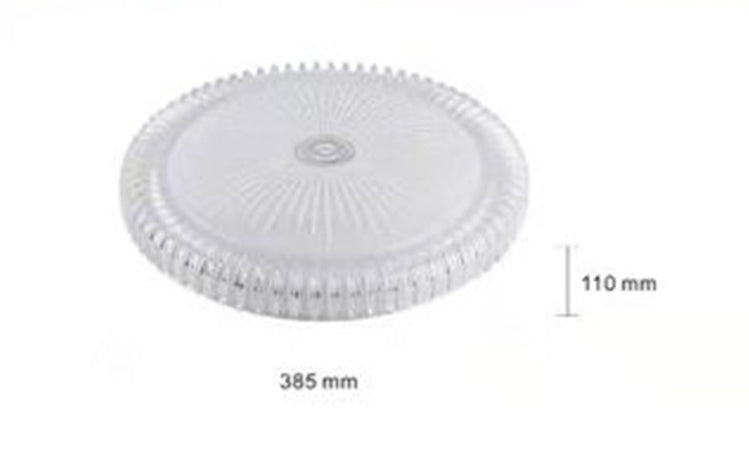 Plafoniera A Soffitto 45w Design Cristallo Rigato Luce Fredda Naturale Fst-40a25114