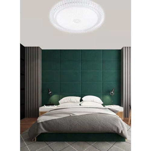 Plafoniera A Soffitto 60w Design Cristallo Rigato Luce Fredda Naturale Fst-50a63297