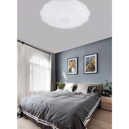 Plafoniera Da Soffitto 60w Design A Roccia Tagliata Luce Fredda 6500k Fst-50a62918