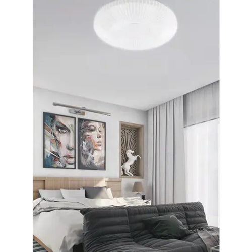 Plafoniera Da Soffitto 60 Watt Rotondo Rigato Luce Fredda 6500k Fst-50a60086 49cm