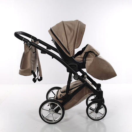 Junama Velur Italy 2 in 1 Beige Telaio Nero dettagli Argento