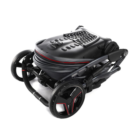 Junama Diamond S-Class V3 2 in 1 Nero Telaio Nero Dettagli Rosso