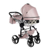 Junama Diamond Mirror V3 2 in 1 Pelle Nav. Rosa/Silver Telaio Silver