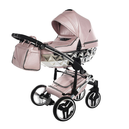 Trio Junama Diamond Mirror V3 3 in 1 Pelle Nav. Rosa/Silver Telaio Silver