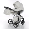 Trio Junama Diamond Mirror V3 3 in 1 Pelle Nav. Bianco/Grey Telaio Cromato