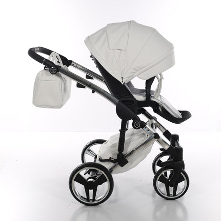 Trio Junama Diamond Mirror V3 3 in 1 Pelle Nav. Bianco/Grey Telaio Cromato