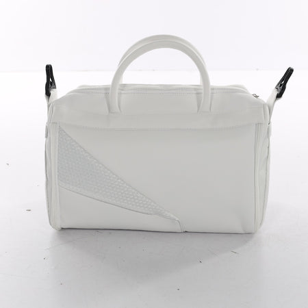 Junama Diamond Mirror V3 2 in 1 Pelle Nav. Bianco/Grey Telaio Cromato