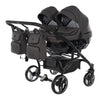 Junama Diamond Basic Gemellare V2 2 in 1 Grigio/Telaio Nero