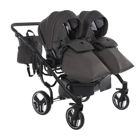 Junama Diamond Basic Gemellare V2 2 in 1 Grigio/Telaio Nero