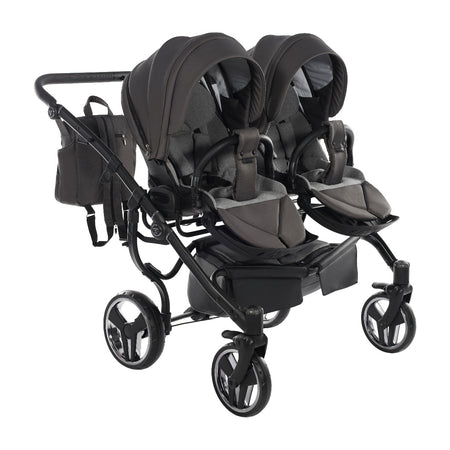 Junama Diamond Basic Gemellare V2 2 in 1 Grigio/Telaio Nero