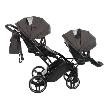 Trio Junama Diamond Basic Gemellare Slim V2 3 in 1 Grigio/Telaio Nero