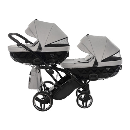 Trio Junama Diamond Basic Gemellare Slim V2 3 in 1 Light Grey/Telaio Nero