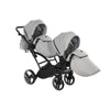 Trio Junama Diamond Basic Gemellare Slim V2 3 in 1 Light Grey/Telaio Nero
