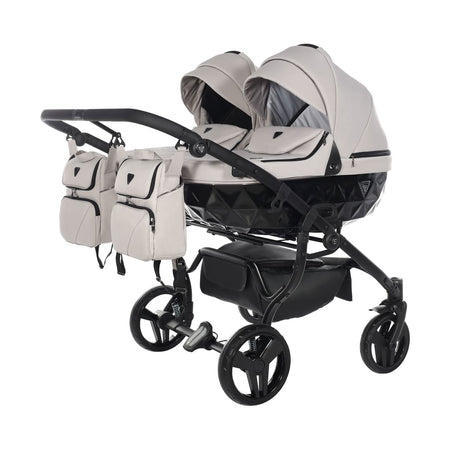 Junama Diamond Basic Gemellare V2 2 in 1 Tortora/Telaio Nero