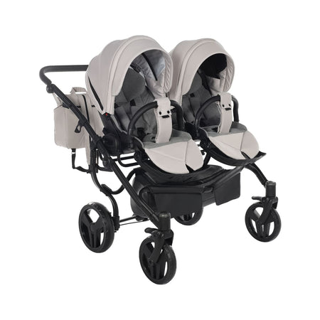Junama Diamond Basic Gemellare V2 2 in 1 Tortora/Telaio Nero