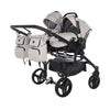 Trio Junama Diamond Basic Gemellare V2 3 in 1 Tortora/Telaio Nero