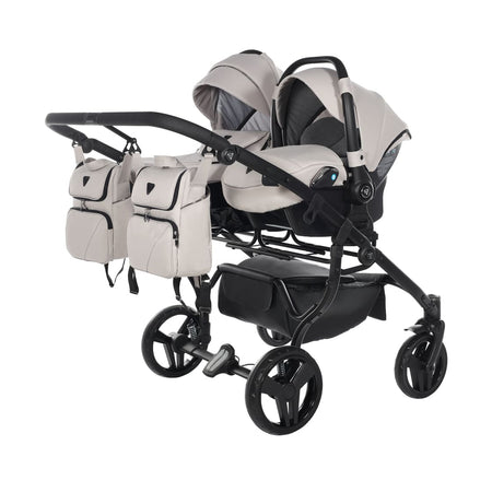 Trio Junama Diamond Basic Gemellare V2 3 in 1 Tortora/Telaio Nero