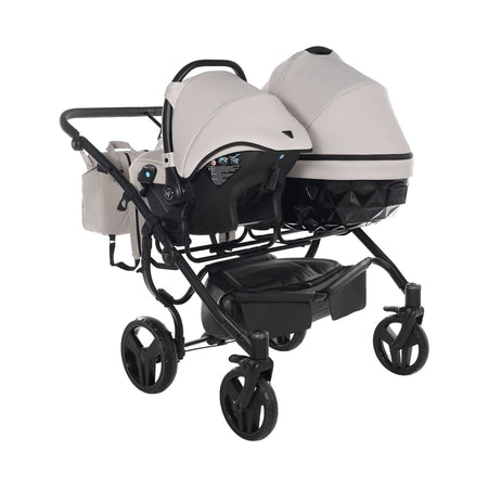 Trio Junama Diamond Basic Gemellare V2 3 in 1 Tortora/Telaio Nero