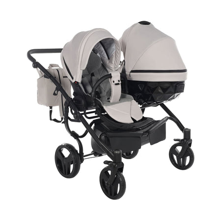 Junama Diamond Basic Gemellare V2 2 in 1 Tortora/Telaio Nero