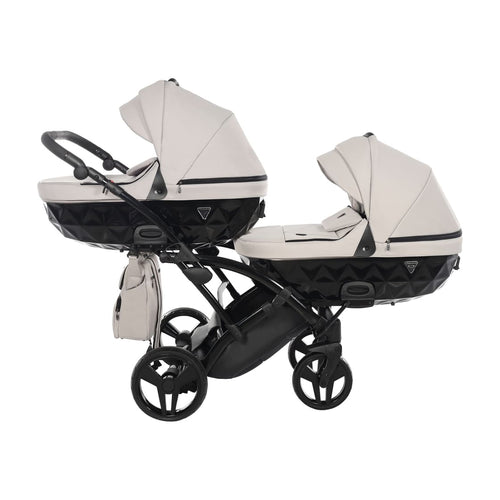 Junama Diamond Basic Gemellare Slim V2 2 in 1 Tortora/Telaio Nero