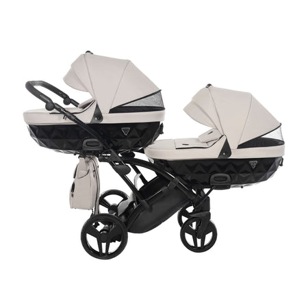 Junama Diamond Basic Gemellare Slim V2 2 in 1 Tortora/Telaio Nero