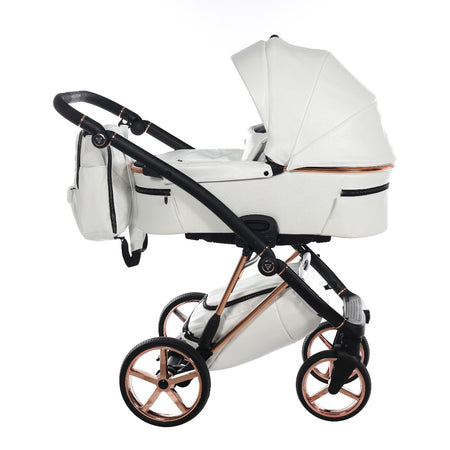 Trio Junama Air Premium 3 in 1 Pelle-Bianco&amp;Oro Rosa