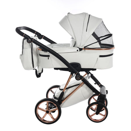 Trio Junama Air Premium 3 in 1 Pelle-Bianco&amp;Oro Rosa