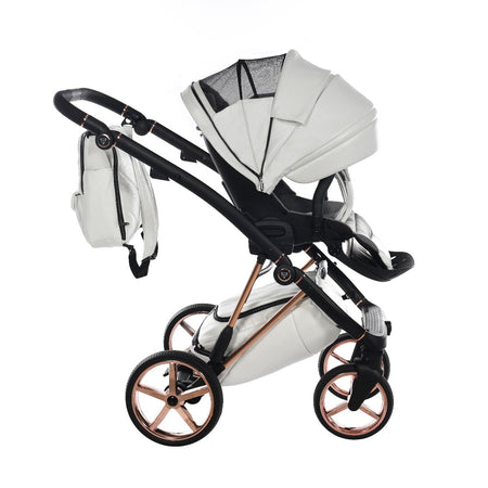 Trio Junama Air Premium 3 in 1 Pelle-Bianco&amp;Oro Rosa