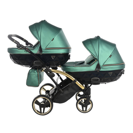 Trio Junama Diamond Fluo Duo Gemellare Slim Verde in pelle con Telaio in Oro 2020
