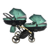 Trio Junama Diamond Fluo Duo Gemellare Slim Verde in pelle con Telaio in Oro 2020