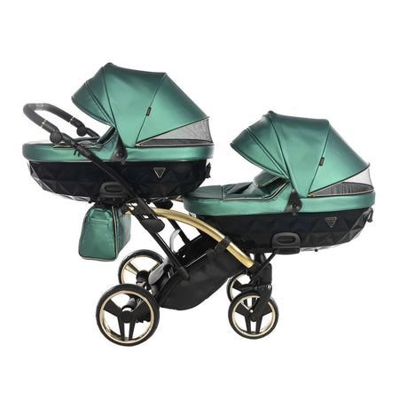Trio Junama Diamond Fluo Duo Gemellare Slim Verde in pelle con Telaio in Oro 2020