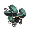 Trio Junama Diamond Fluo Duo Gemellare Slim Verde in pelle con Telaio in Oro 2020