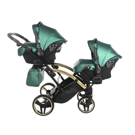 Trio Junama Diamond Fluo Duo Gemellare Slim Verde in pelle con Telaio in Oro 2020
