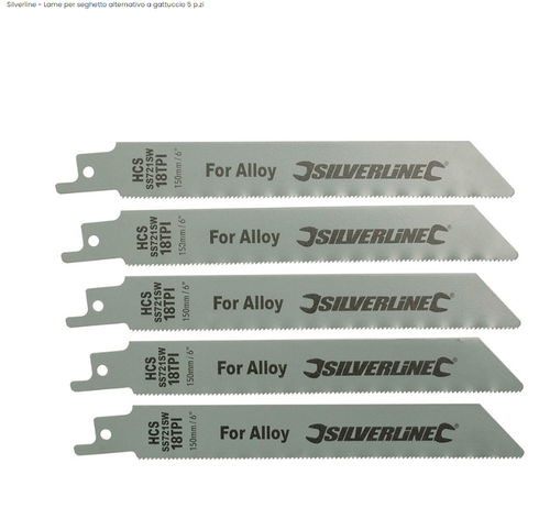 Silverline 5 Lame per seghetto alternativo a gattuccio Silverline
