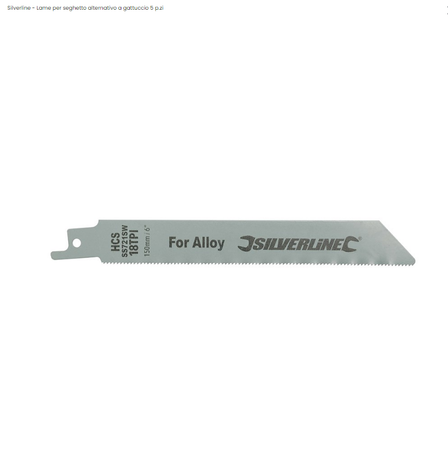 Silverline 5 Lame per seghetto alternativo a gattuccio Silverline