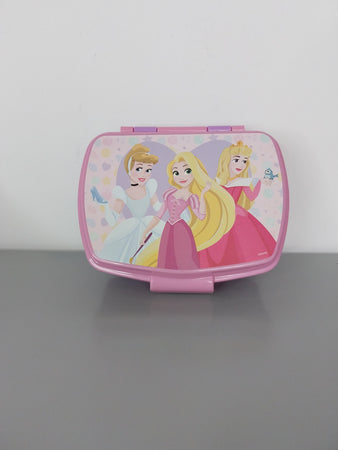 Set Asilo da Bambina con Principesse dei Cartoni "Forever Princess" 5 Pezzi: Zaino Tovaglietta Borraccia Bicchiere e Porta Merenda