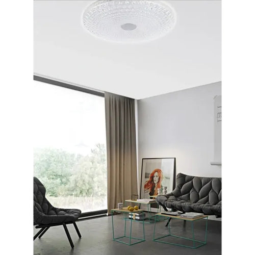 Plafoniera Da Soffitto 45 W Design Cristalli Luce Fredda Fst-40a45906 Interna 40cm