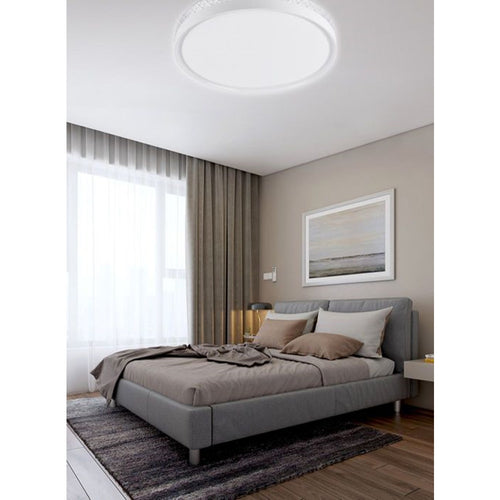 Plafoniera Da Soffitto 45w Tondo Con Striscia Luce Fredda Fst-40a84257 Interno 40cm