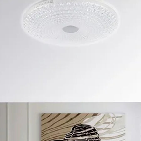Plafoniera Da Soffitto 60 W Design Cristalli Luce Fredda Fst-50a42826 Interna 49cm