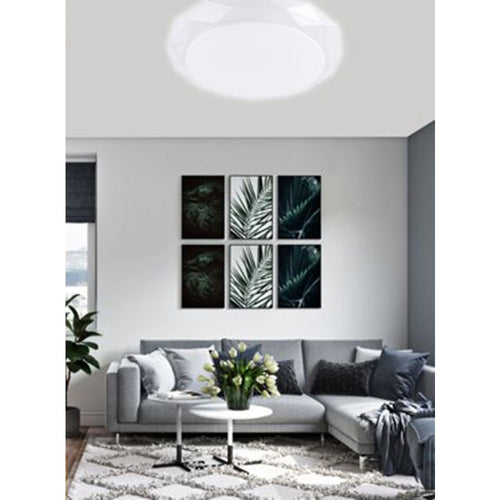 Plafoniera Da Soffitto 60w Design Diamante Tagliato Luce Fredda Fst-50a59808 49cm