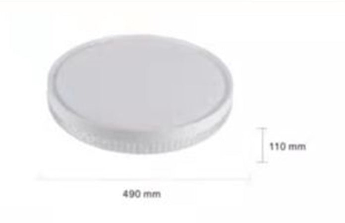 Plafoniera Da Soffitto 60w Tondo Con Striscia Luce Fredda Fst-50a17116 Interno 49cm