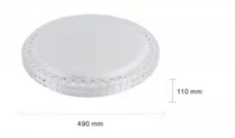 Plafoniera Da Soffitto Interno 60w Bordo Cristalli Luce Fredda Fst-50a40339 49cm