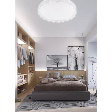 Plafoniera Da Soffitto Interno 60w Bordo Seghettato Luce Fredda Fst-50a66404 49cm