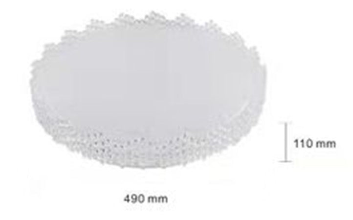 Plafoniera Da Soffitto Interno 60w Bordo Seghettato Luce Fredda Fst-50a66404 49cm