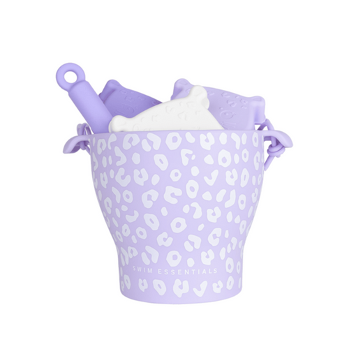 Set da Spiaggia Leopardato Lilla Swim Essential