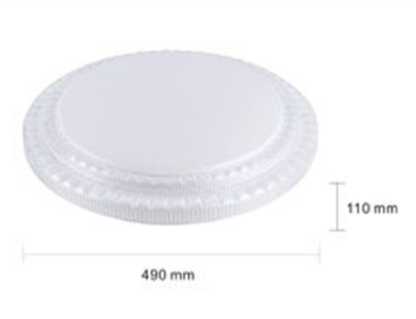 Plafoniera Da Soffitto 60w Cerchio A Strati Decorato Luce Fredda Fst-50a16287 49cm